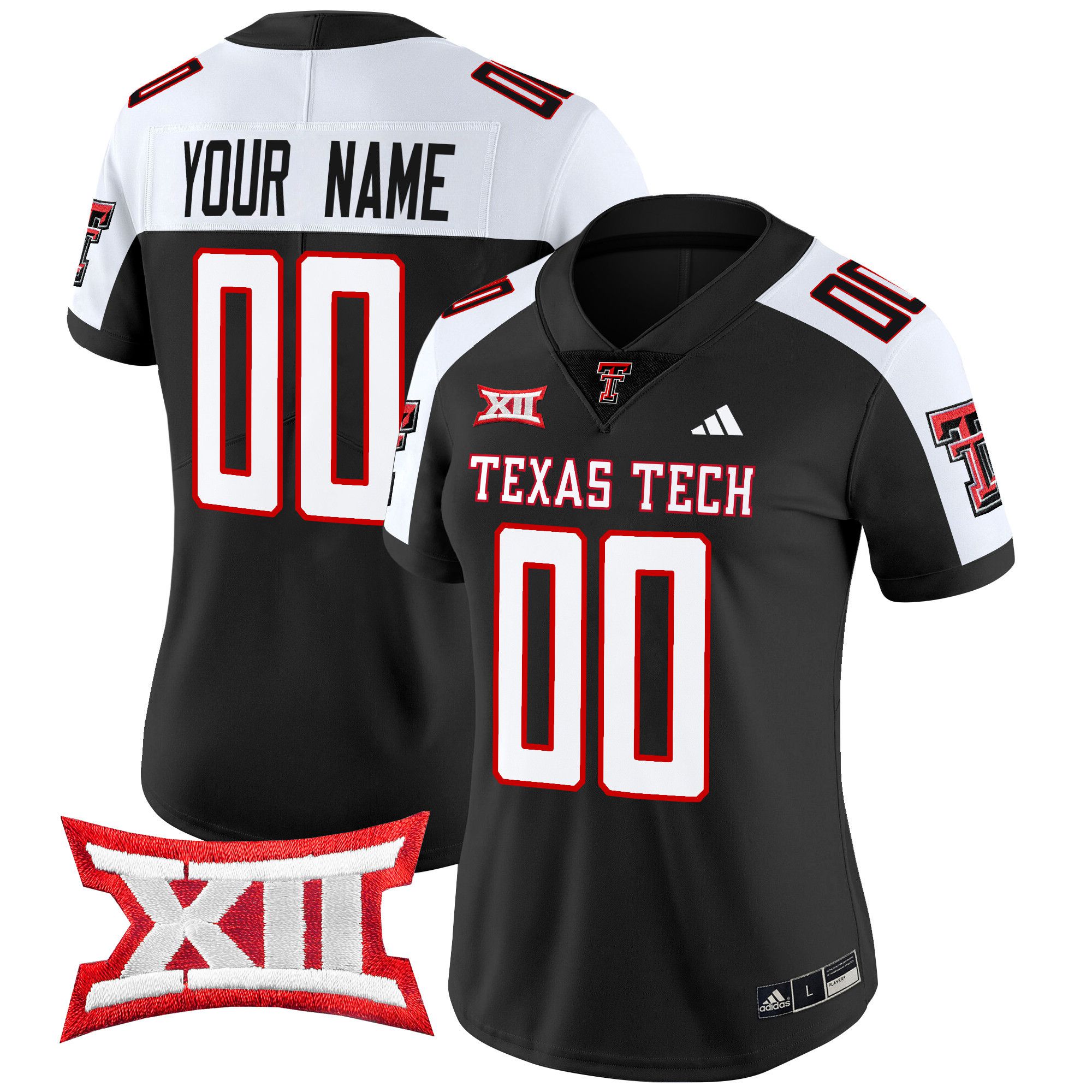 Women Texas Tech Red Raiders Black 2024 Vapor Limited Custom NCAA Jersey